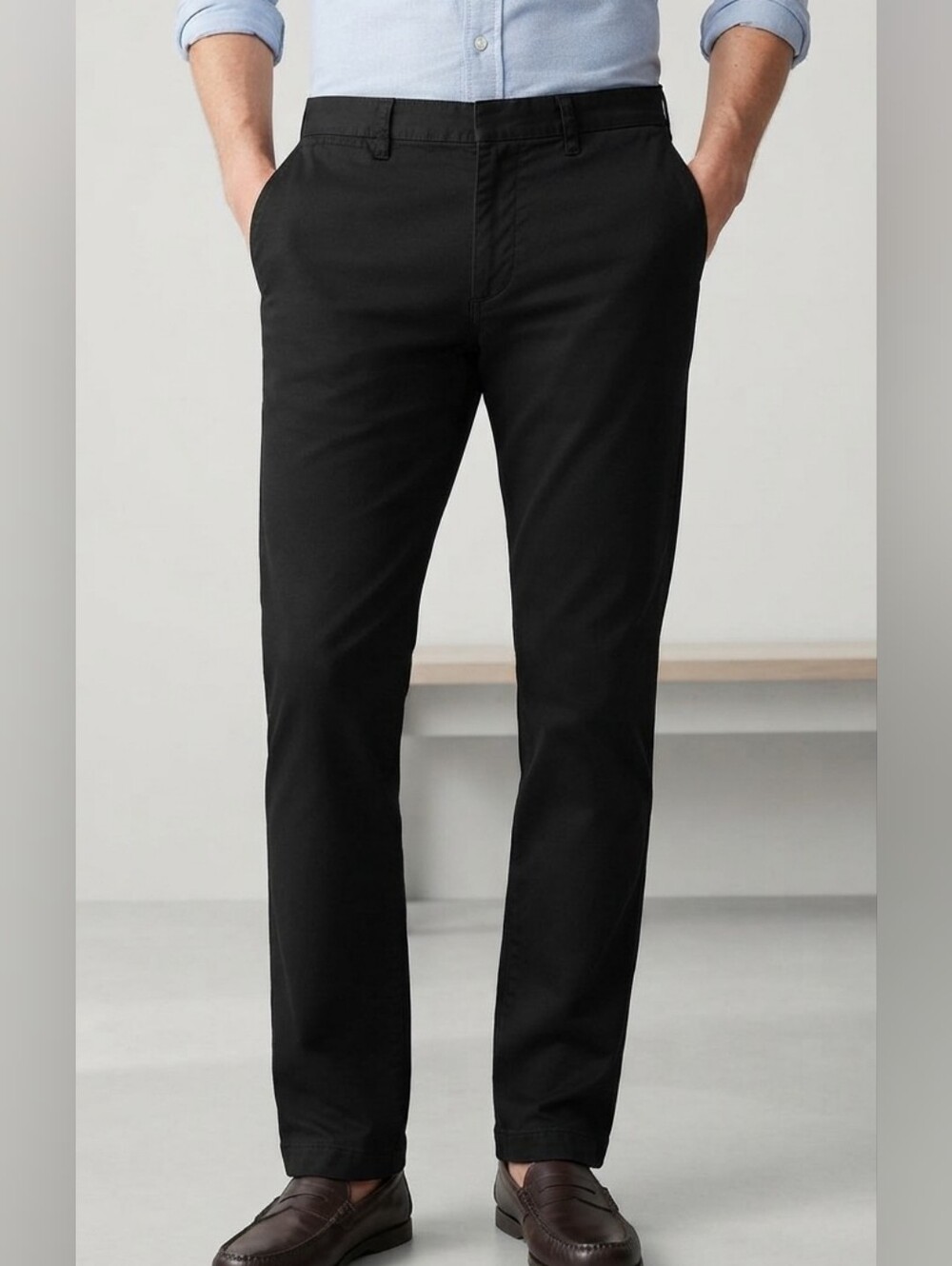 J. Crew Men's Black Straight Fit Chino Pants Size 38x32 EUC